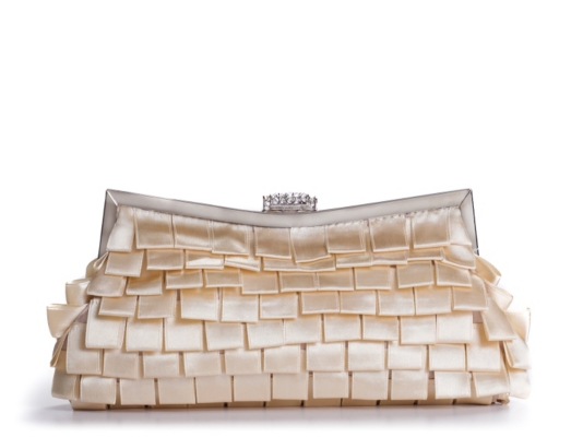 Lulu Townsend Ruffle Rows Frame Clutch