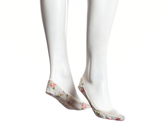 Anne Klein NY Floral Print Lace Sock Liner
