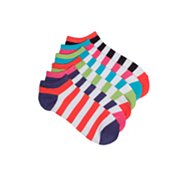 Poppie Jones Colorful Stripe Sock, 6 Pack