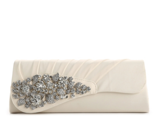 Lulu Townsend Flower Brooch Flap Clutch