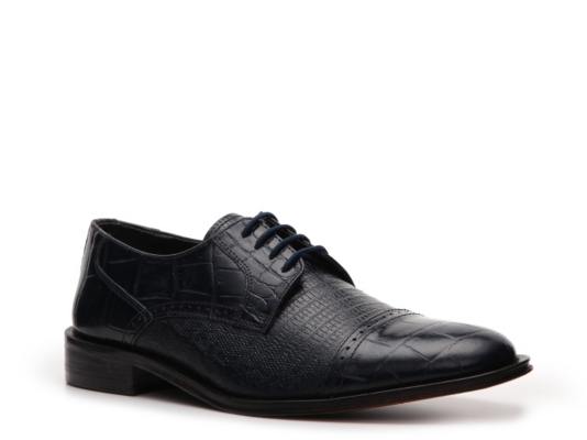 Giorgio Brutini Blue Crocodile Embossed Oxford