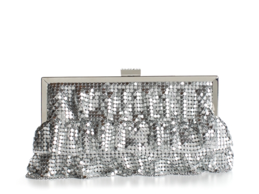 Lulu Townsend Metal Mesh Ruffle Clutch