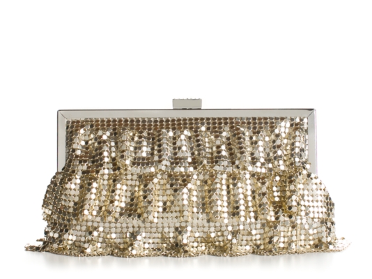Lulu Townsend Metal Mesh Ruffle Clutch