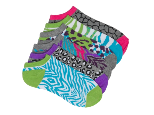 Poppie Jones Animal Print Sock, 6 Pack