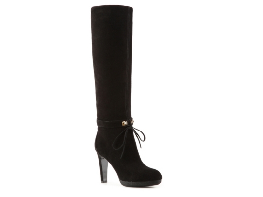 Sergio Rossi Suede Tall Knee Boot