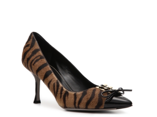 Sergio Rossi Pony Hair Corset Pump