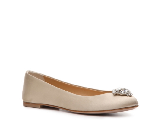 Giuseppe Zanotti Satin Crystal Flat