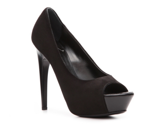 Giuseppe Zanotti Suede Peep Toe Pump