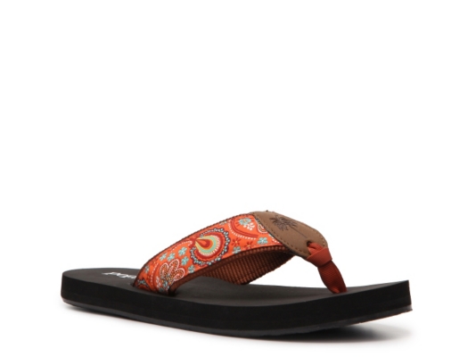 Poppie Jones Plush Coral Flip Flop