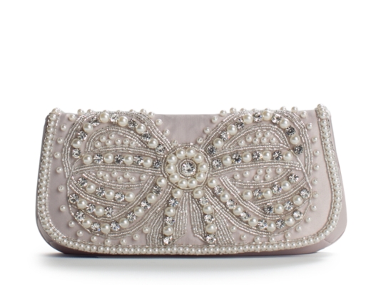 Lulu Townsend Embellished Bow Flap Clutch