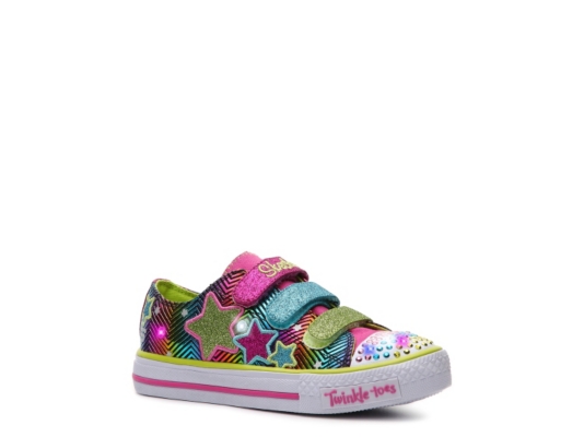 Skechers Triple Up Girls' Toddler & Youth Light-up Sneaker