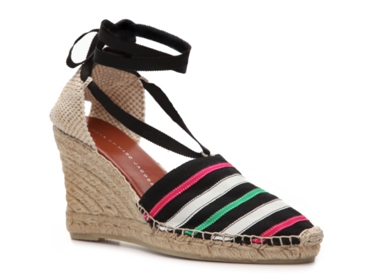 Marc by Marc Jacobs Printed Canvas Wedge Sandal