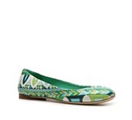 Emilio Pucci Printed Patent Leather Ballet Flat