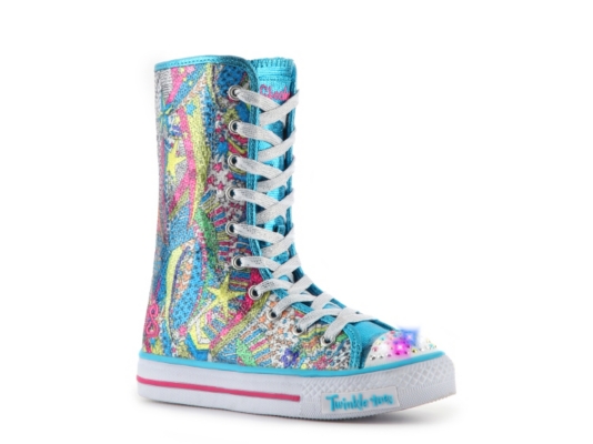 Skechers Dizzy Diva Girls' Toddler & Youth Hi-Top Light-up Sneaker