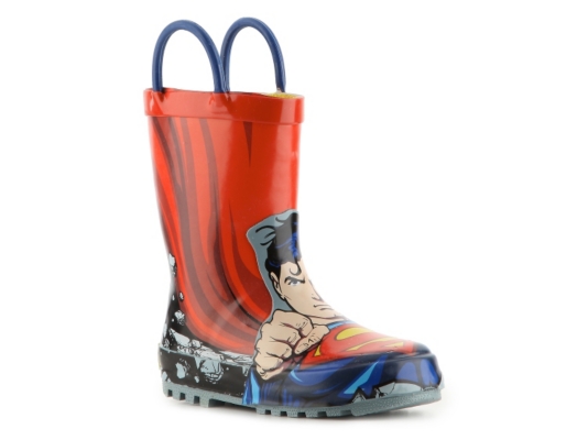 Western Chief Superman Boys' Toddler & Youth Rain Boot