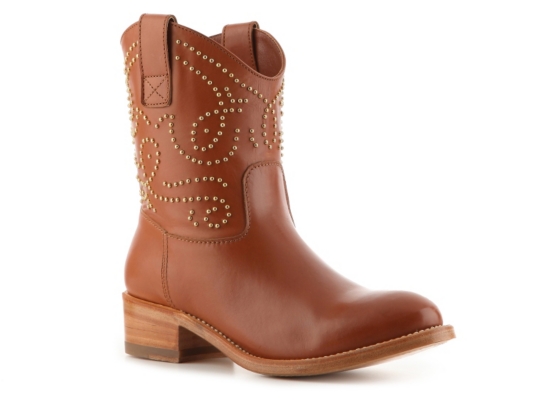 Sergio Rossi Leather Beaded Cowboy Boot