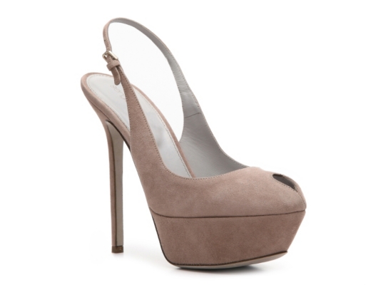 Sergio Rossi Suede Keyhole Pump