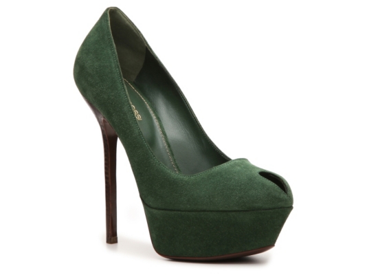Sergio Rossi Suede Keyhole Pump