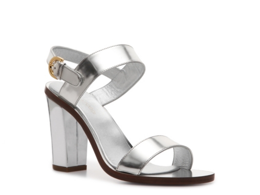 Sergio Rossi Metallic Leather Sandal