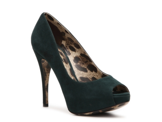Dolce & Gabbana Suede Peep Toe Pump