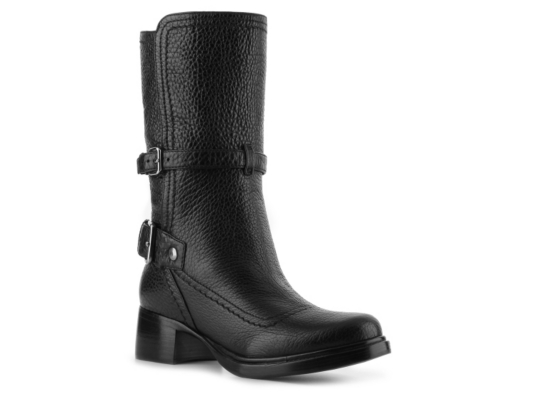 Miu Miu Pebbled Leather Moto Boot