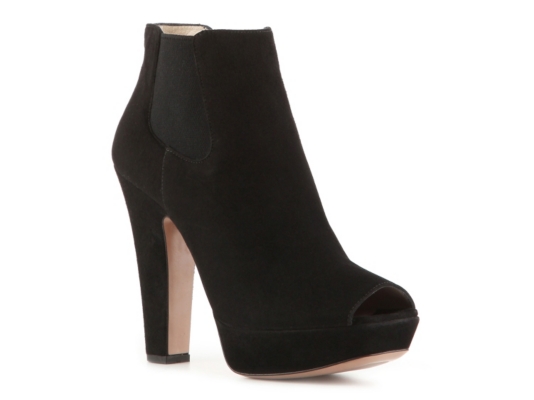 Prada Suede Peep Toe Bootie