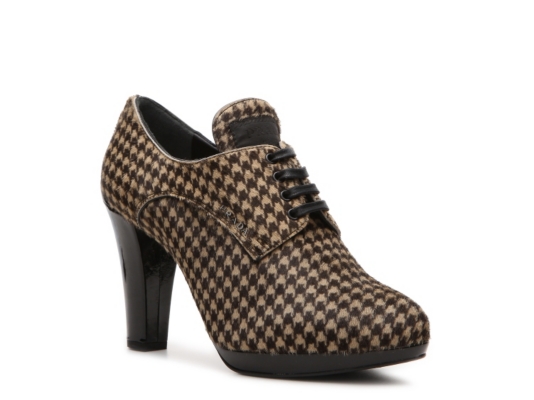 Prada Houndstooth Pony Hair Oxford Bootie