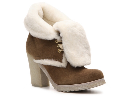 Prada Suede Shearling Bootie