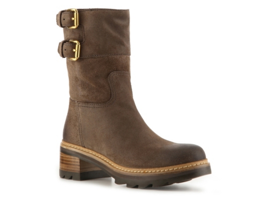 Prada Suede Buckle Boot