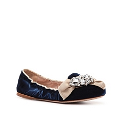 miu miu flats with crystal