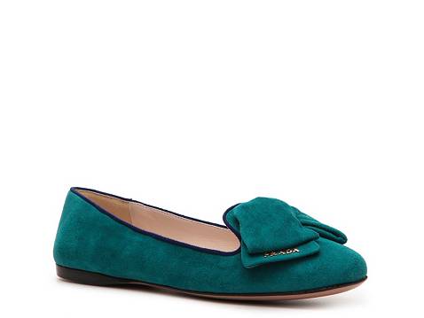 Prada Suede Bow Flat | DSW