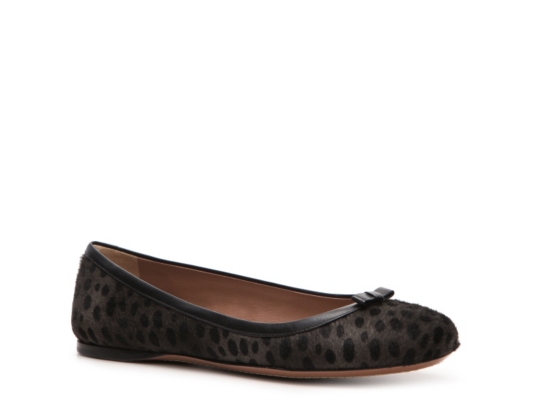 Alaia Paris Leopard Pony Hair Bow Flat