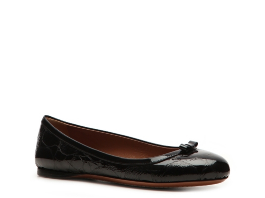 Alaia Paris Patent Leather Bow Flat