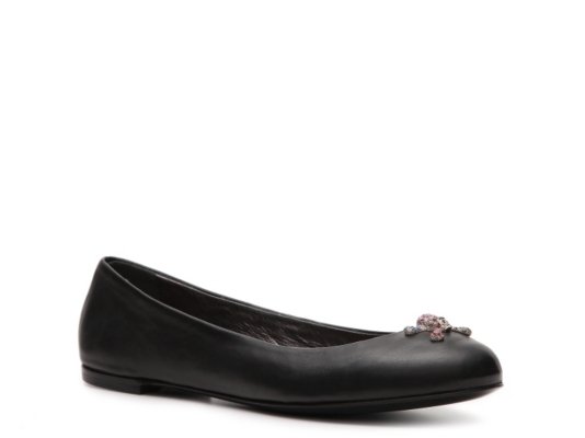 Giuseppe Zanotti Leather Crystal Flat