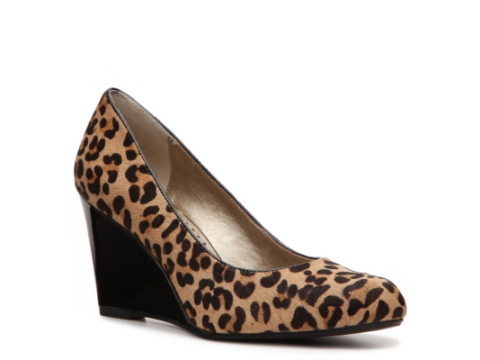Adrienne Vittadini Media 2 Leopard Wedge Pump | DSW