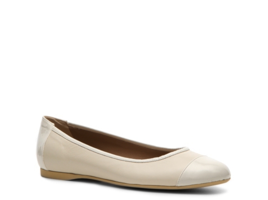 Magli by Bruno Magli Leather Cap Toe Flat