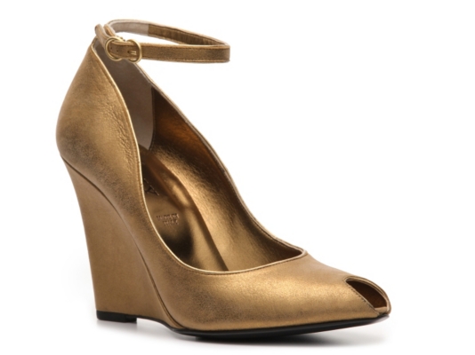 Bally Zori Metallic Leather Wedge Pump