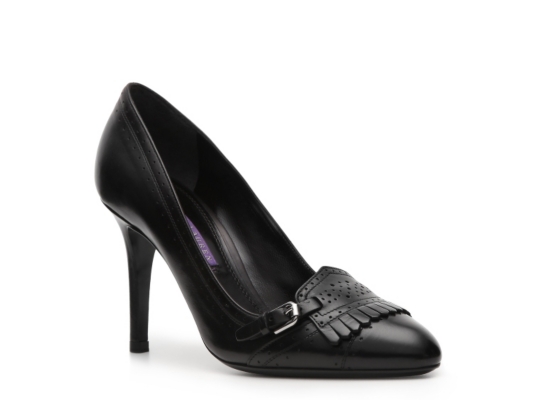 Ralph Lauren Collection Pemille Leather Kiltie Pump