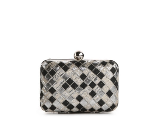 Lulu Townsend Woven Minaudiere Clutch