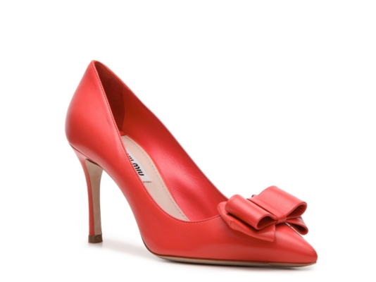 Miu Miu Leather Bow Pump