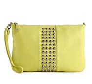 Audrey Brooke Leather Studded Clutch