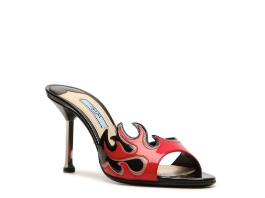 Prada Patent Leather Flame Sandal