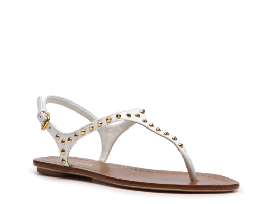 Prada Leather Spike Flat Sandal