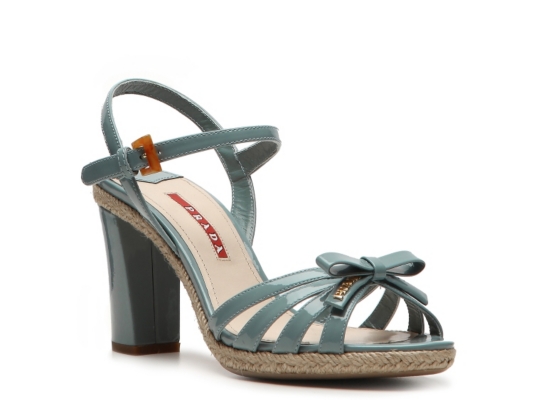 Prada Patent Leather Bow Sandal