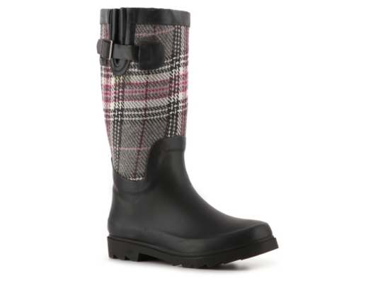 Chooka Strawberry Plaid Rain Boot