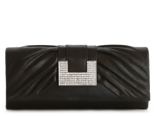 Lulu Townsend Metallic Pleat Clutch