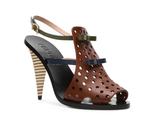 Fendi Leather Bow Sandal