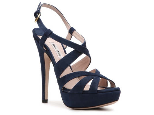 Miu Miu Suede Platform Sandal