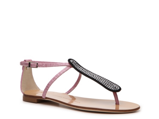 Giuseppe Zanotti Reptile Leather Flat Sandal