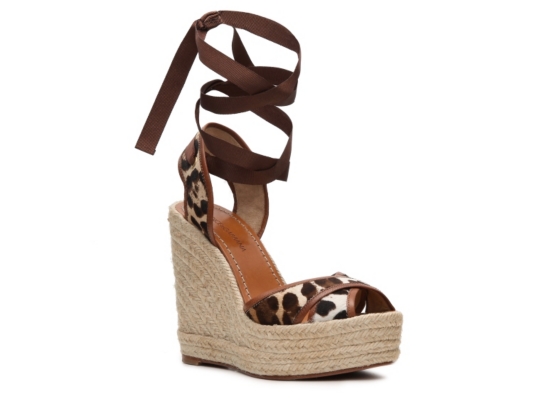 Dolce & Gabbana Pony Hair Wedge Sandal